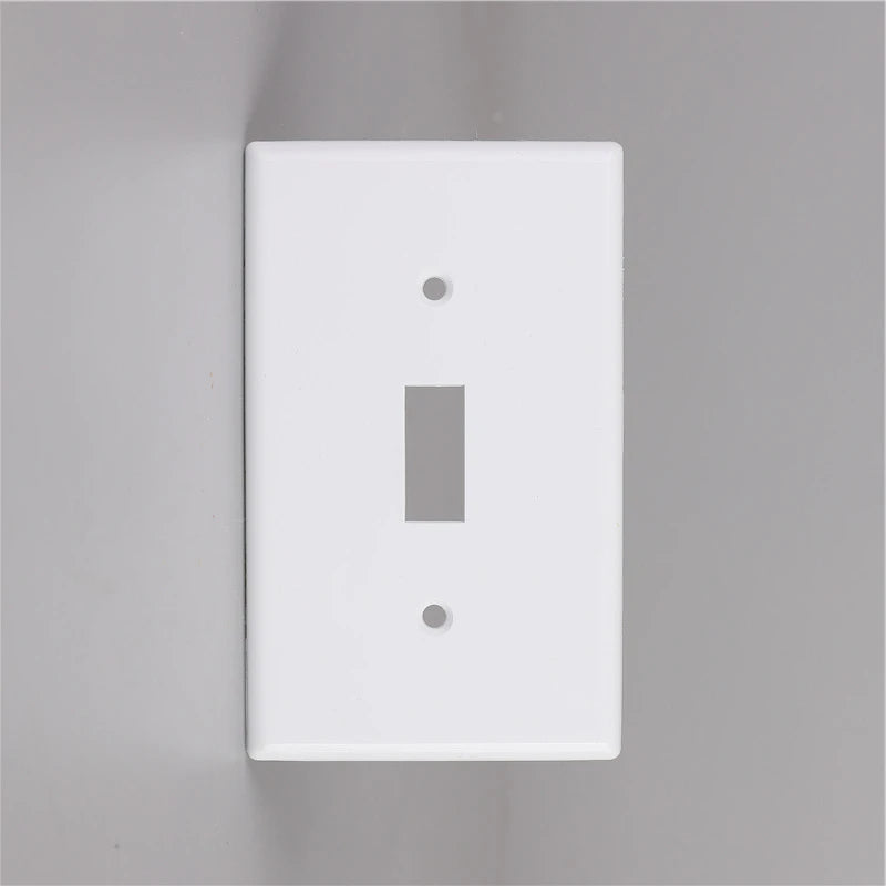 Duplex Electrical Outlet Modern Plugboard Plug-In Electrical Receptacle Wall Plate with LED Night Lights - Auto On/Off Sensor