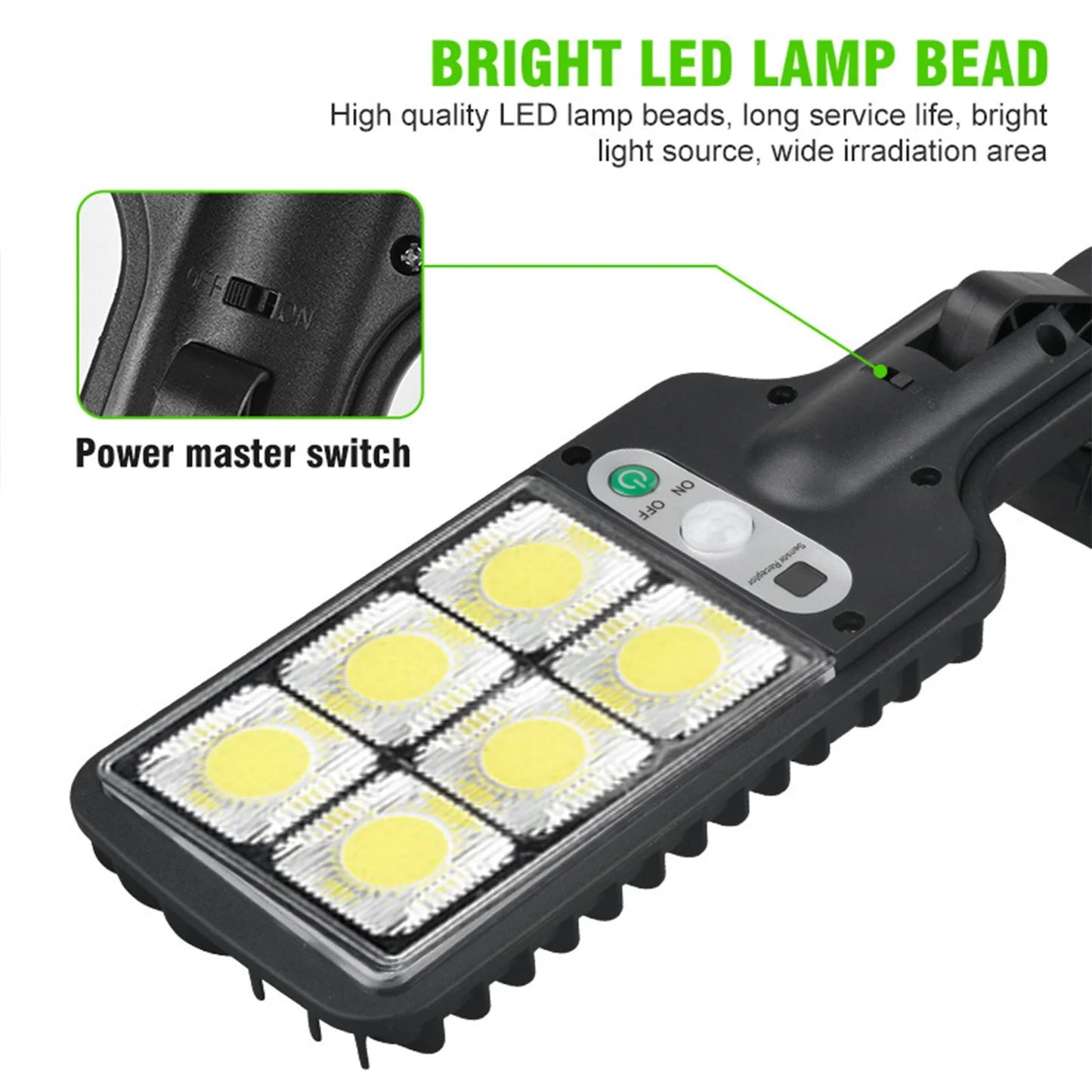 Outdoor Solar Lights for Yard, Motion Sensor Solar Powered Lights IP65, 3 Modes, with Remote Control,Wall Security Lights for Fence Yard Garden Patio Front Lámparas Solares Para Exteriores
