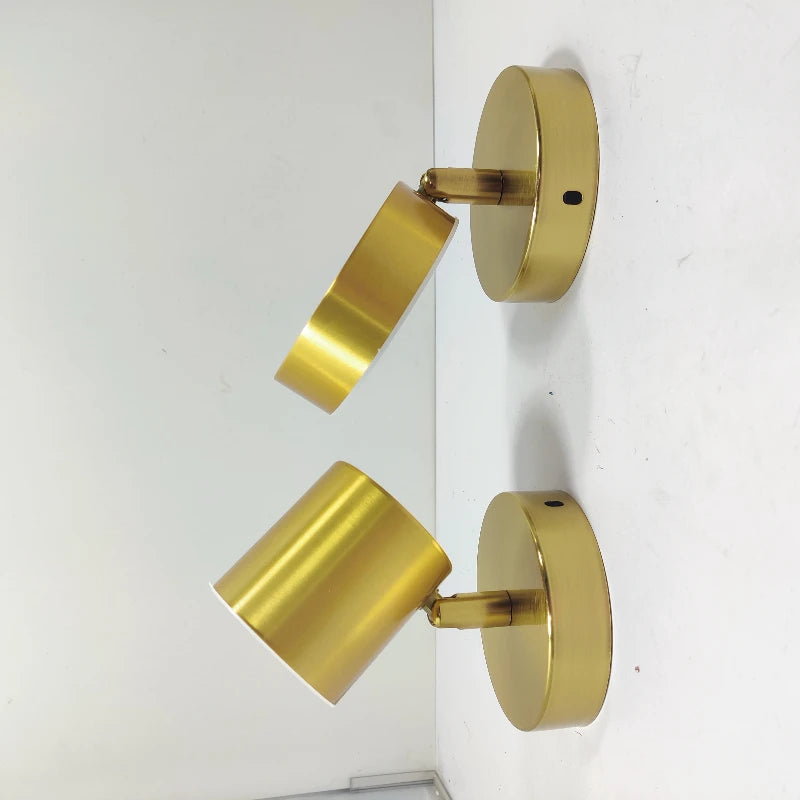 Wall Decor Nordic Room Bedroom Bed Post Modern Simple Can Rotate Light Luxury Gold Mirror Front Aisle Wall Light