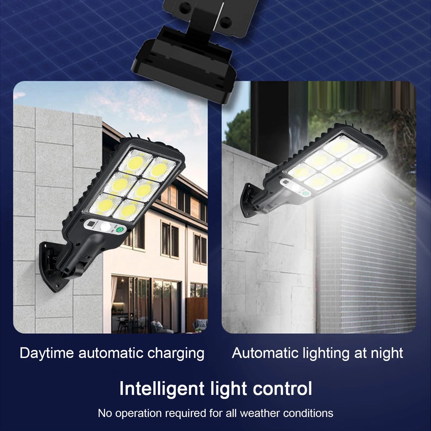 Outdoor Solar Lights for Yard, Motion Sensor Solar Powered Lights IP65, 3 Modes, with Remote Control,Wall Security Lights for Fence Yard Garden Patio Front Lámparas Solares Para Exteriores