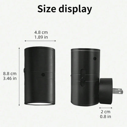 Cylindrical Night Lights Plug into Wall Dimmable LED Nightlight with Light Sensor Adjustable Brightness for Hallway Bedroom