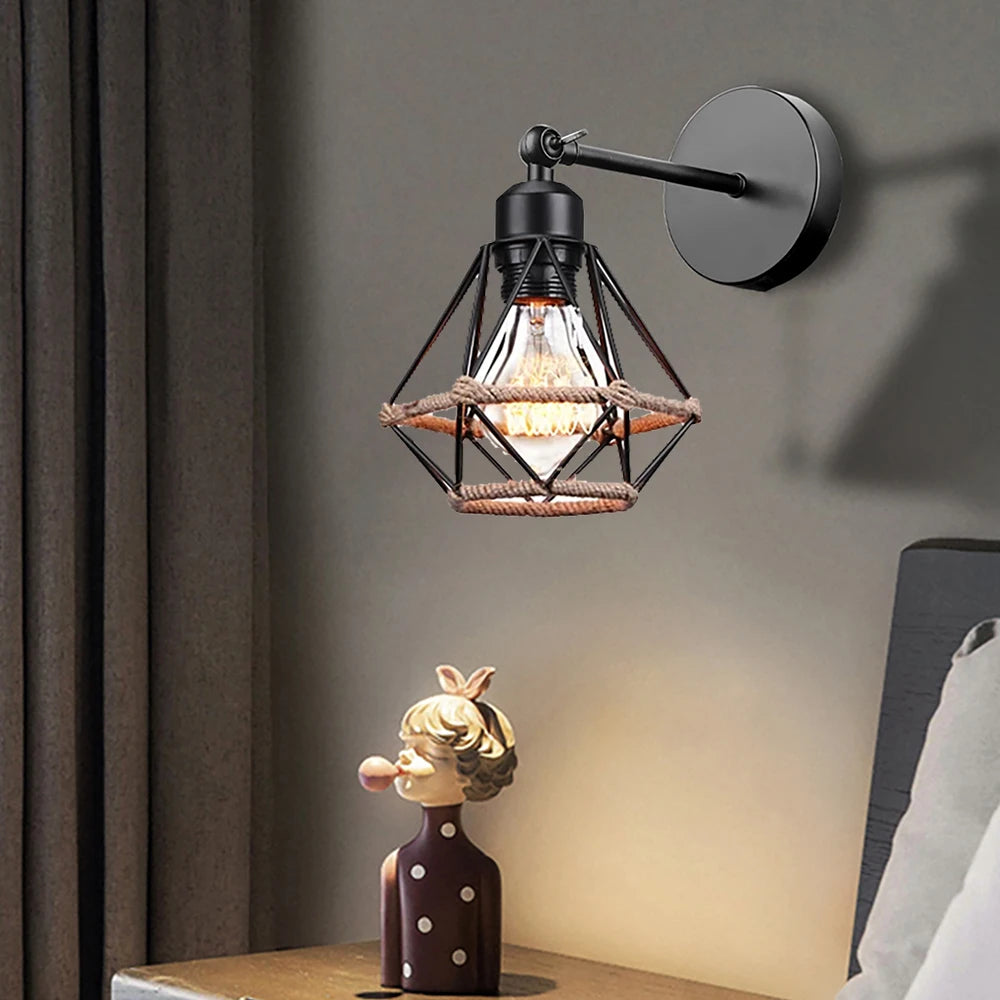 Nordic Wall Sconce Light Fixture for Bedroom Bedside Living Room Lighting Luminaire Lamp Indoor Decor Retro E27