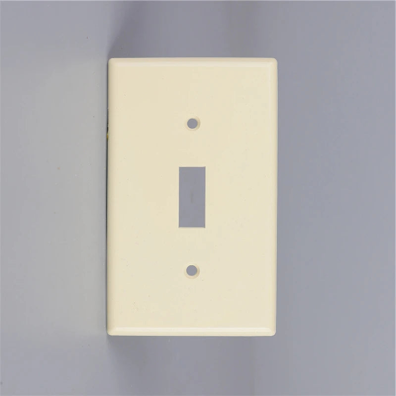 Duplex Electrical Outlet Modern Plugboard Plug-In Electrical Receptacle Wall Plate with LED Night Lights - Auto On/Off Sensor