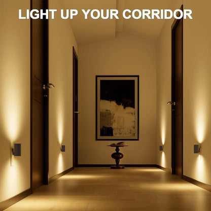 Cylindrical Night Lights Plug into Wall Dimmable LED Nightlight with Light Sensor Adjustable Brightness for Hallway Bedroom
