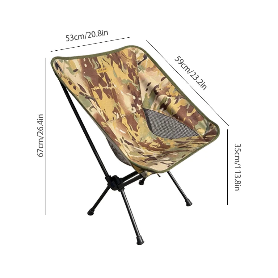 Foldable Camping Chairs Set Lightweight Folding Chair Ultralight Backpacking Moon Chairs for Garden Picnic Beach Fishing